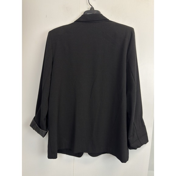 Sag Harbor Women's Blazer Jacket Size 10 Black Pockets One Button - Picture 7 of 7